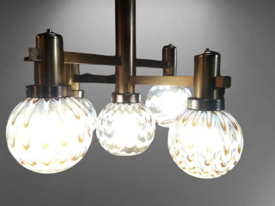 Discount Pamono Vintage Italian Ceiling Light in the style of Gaetano Sciolari, 1970s