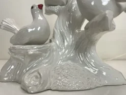 Sale Pamono Vintage Italian Ceramic Bird Table Lamp with Doves, 1960s