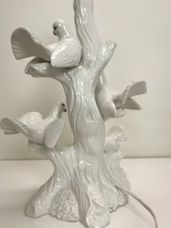 Sale Pamono Vintage Italian Ceramic Bird Table Lamp with Doves, 1960s