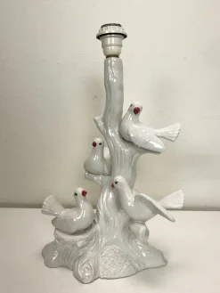 Sale Pamono Vintage Italian Ceramic Bird Table Lamp with Doves, 1960s