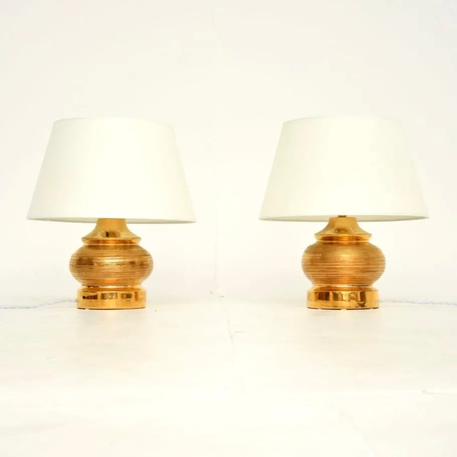 Best Pamono Vintage Italian Ceramic Table Lamps from Bitossi, 1970, Set of 2