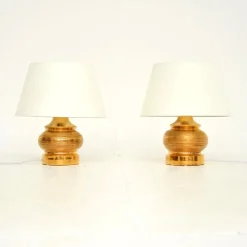 Best Pamono Vintage Italian Ceramic Table Lamps from Bitossi, 1970, Set of 2