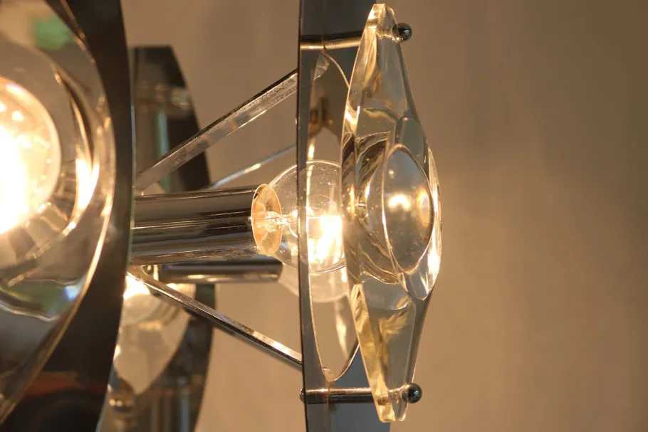 New Pamono Vintage Italian Chandelier by Oscar Torlasco for Stilkronen, 1960