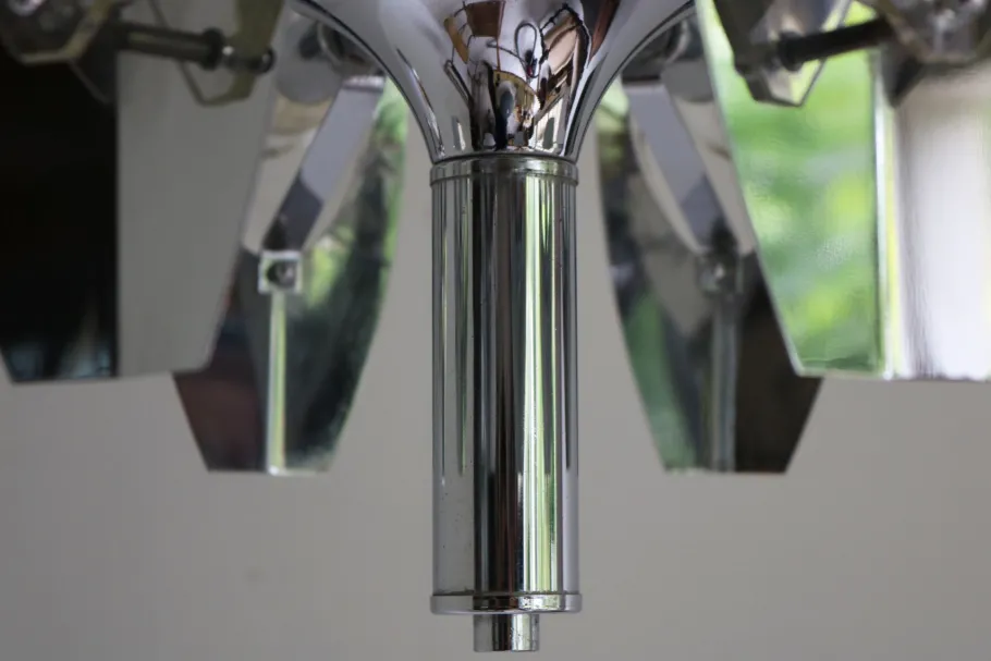 New Pamono Vintage Italian Chandelier by Oscar Torlasco for Stilkronen, 1960