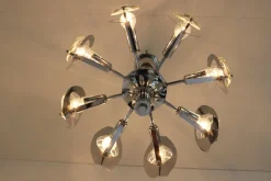 New Pamono Vintage Italian Chandelier by Oscar Torlasco for Stilkronen, 1960