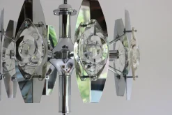 New Pamono Vintage Italian Chandelier by Oscar Torlasco for Stilkronen, 1960