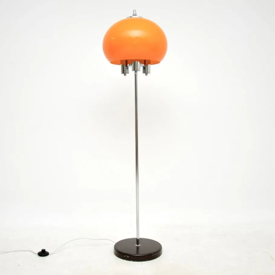 Pamono Vintage Italian Chrome Floor Lamp, 1970s