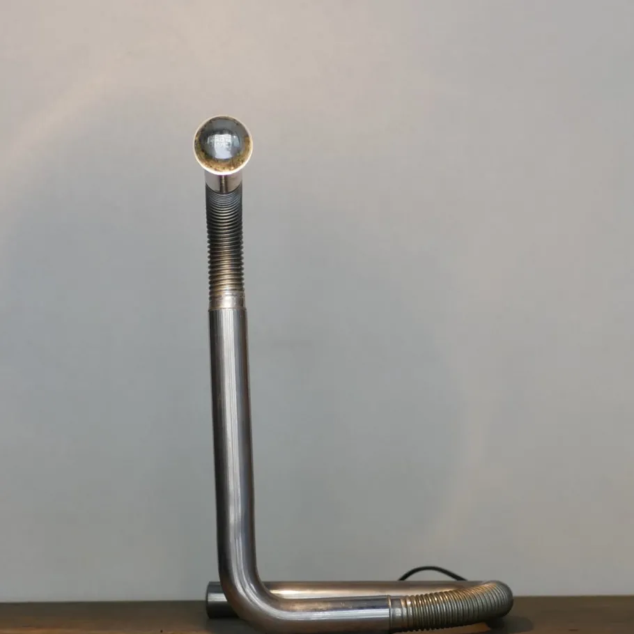 New Pamono Vintage Italian Chrome Table Lamp, 1970s