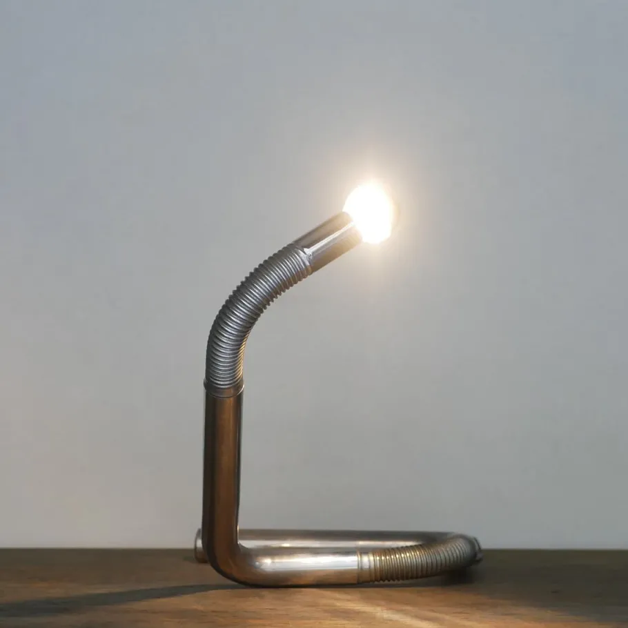 New Pamono Vintage Italian Chrome Table Lamp, 1970s