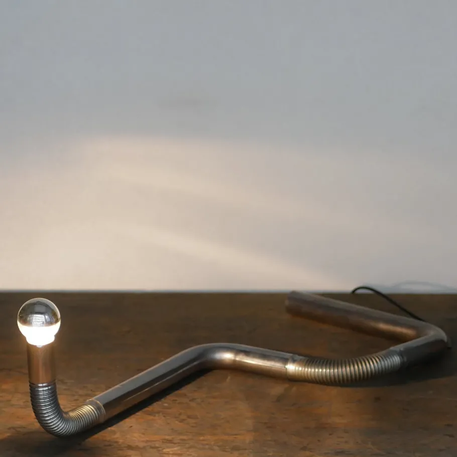 New Pamono Vintage Italian Chrome Table Lamp, 1970s