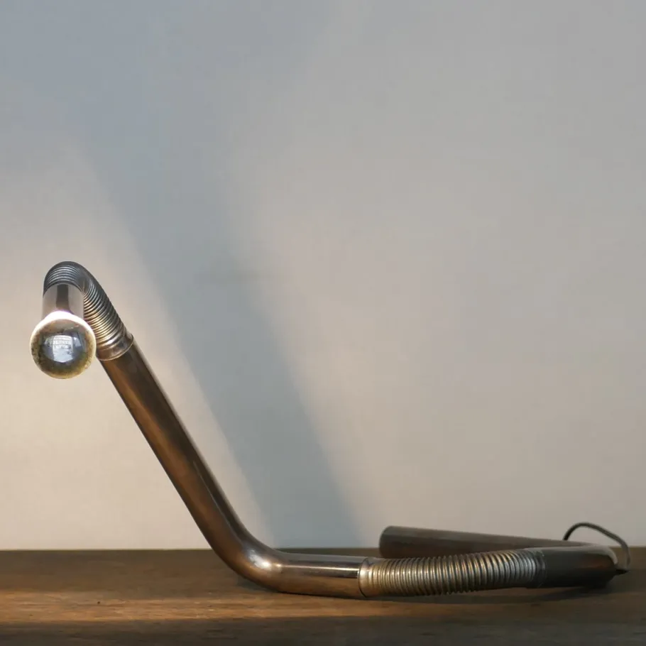 New Pamono Vintage Italian Chrome Table Lamp, 1970s