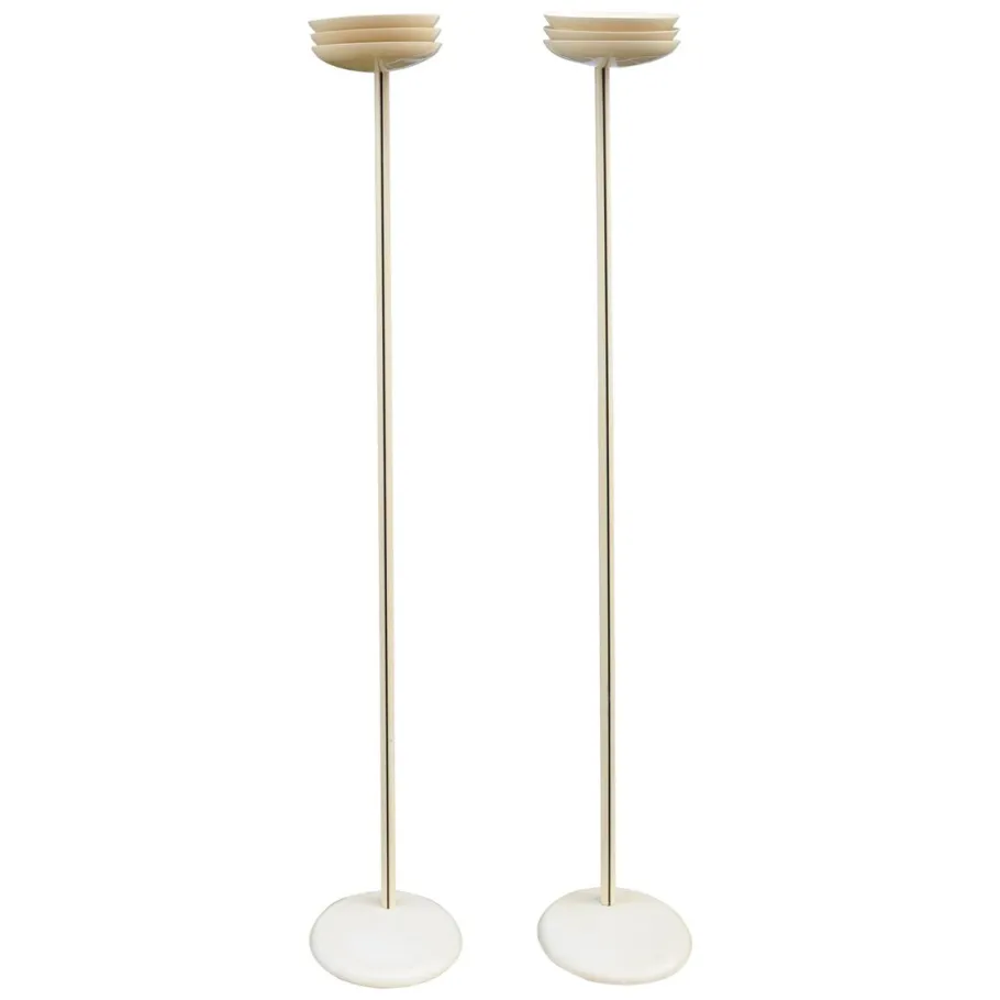 Outlet Pamono Vintage Italian Cream Model Rl 101/5 Floor Lamps from Relux, 1970s, Set of 2