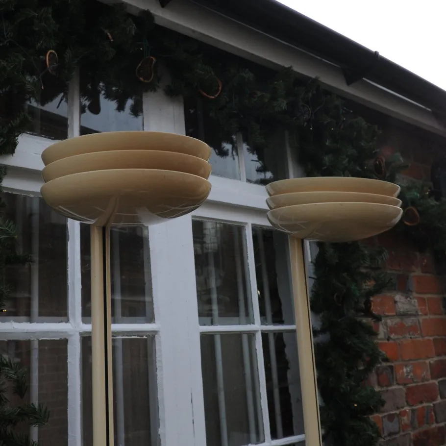 Outlet Pamono Vintage Italian Cream Model Rl 101/5 Floor Lamps from Relux, 1970s, Set of 2