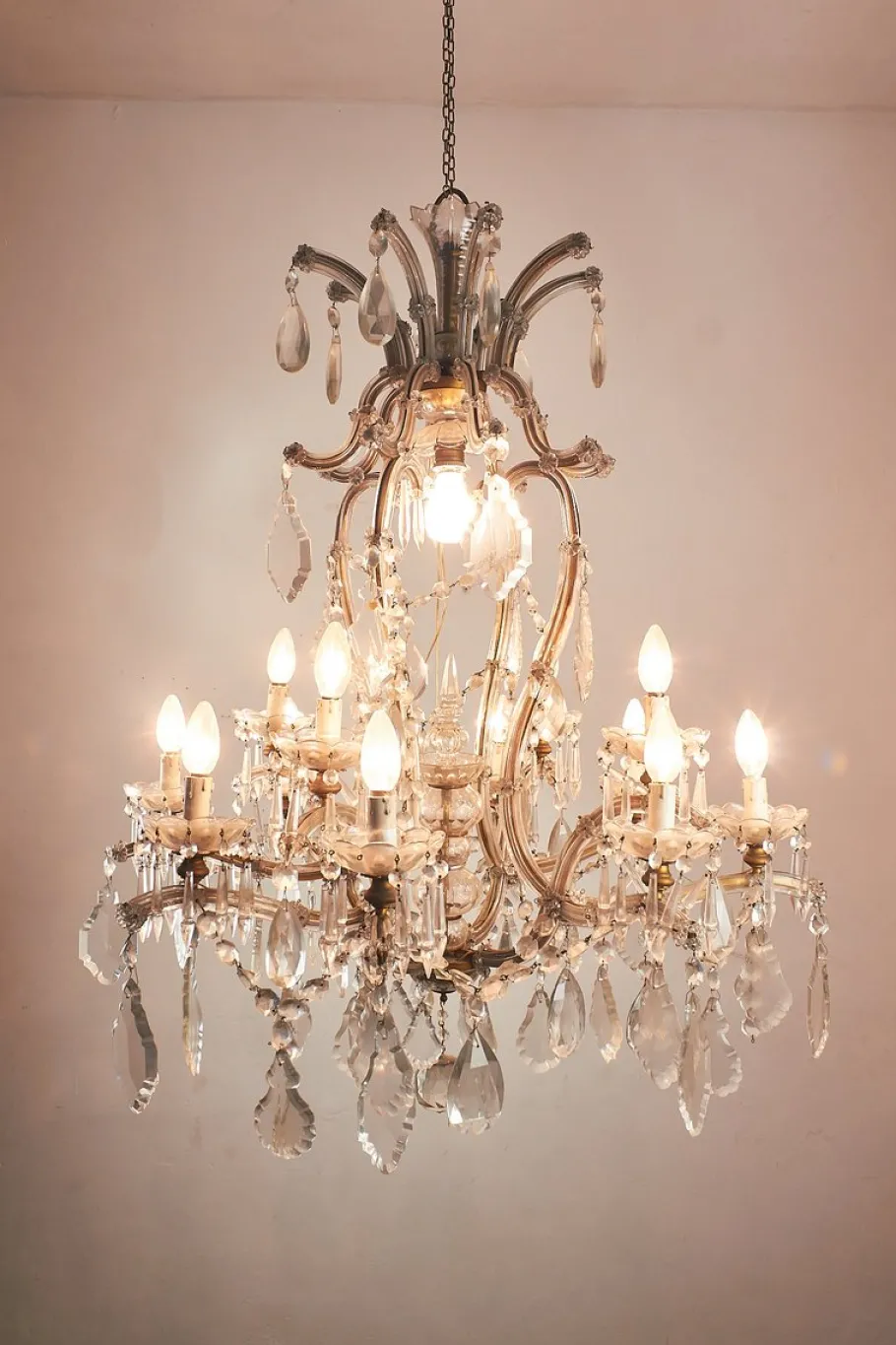 Clearance Pamono Vintage Italian Crystal Chandelier, 1950s