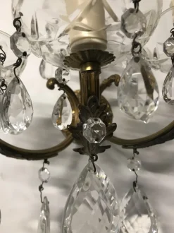 Sale Pamono Vintage Italian Crystal Sconces, Set of 2