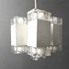 New Pamono Vintage Italian Cubic Chandelier attributed to Gaetano Sciolari, 1970s