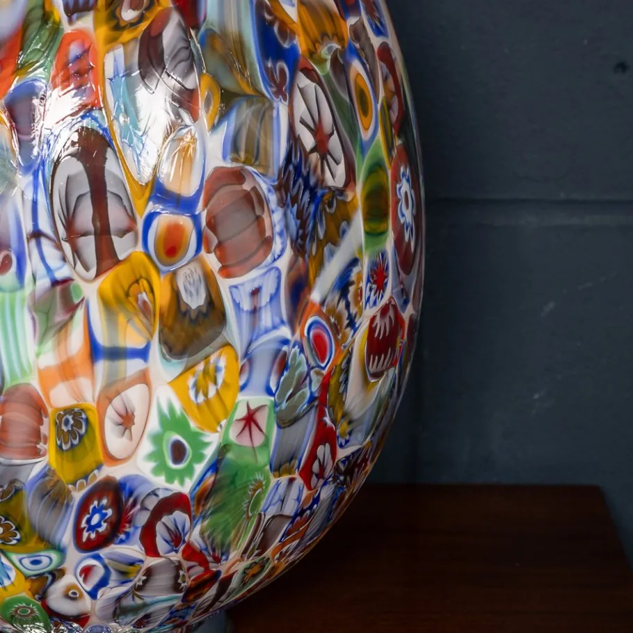Pamono Vintage Italian Egg Shaped Table Lamp by Murrina Millefiori, 2000