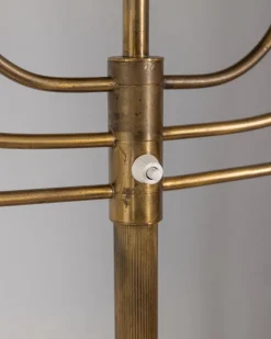 Best Pamono Vintage Italian Floor Lamp in Onyx and Golden Brass, 1950s