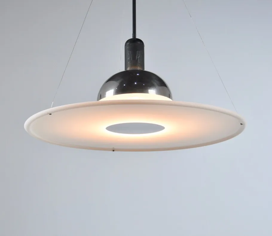 Clearance Pamono Vintage Italian Frisbi 850 Pendant Lamp by Achille Castiglioni for Flos, 1970s