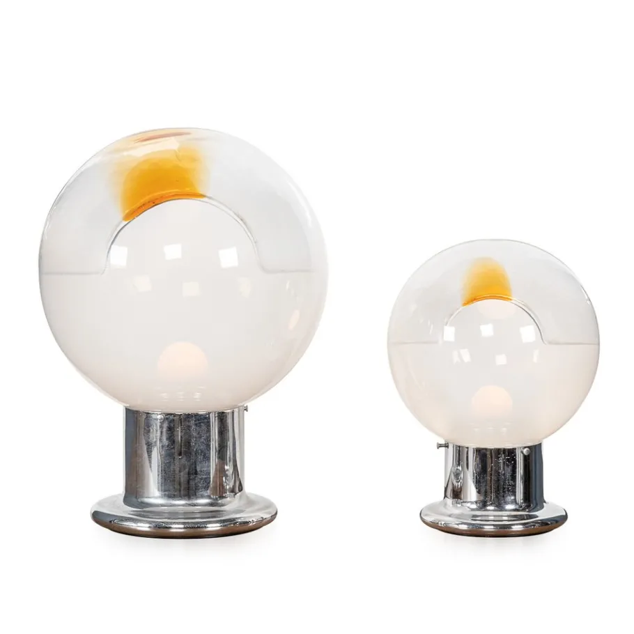 Pamono Vintage Italian Graduated Table Lamps by Carlo Nason for Mazzega, 1970, Set of 2