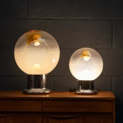 Pamono Vintage Italian Graduated Table Lamps by Carlo Nason for Mazzega, 1970, Set of 2