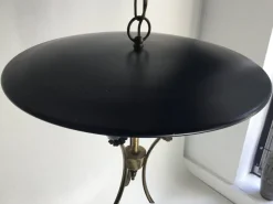 Clearance Pamono Vintage Italian Lamp in Brass with Black and White Lacquer from Stilnovo, 1950s