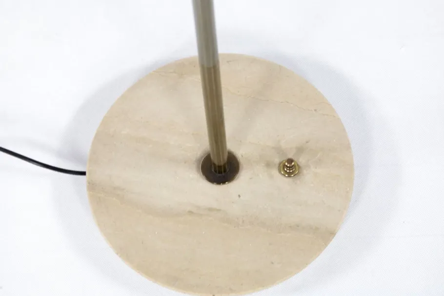 Outlet Pamono Vintage Italian Marble, Teak & Brass Floor Lamp