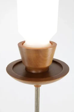 Outlet Pamono Vintage Italian Marble, Teak & Brass Floor Lamp