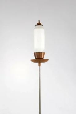 Outlet Pamono Vintage Italian Marble, Teak & Brass Floor Lamp