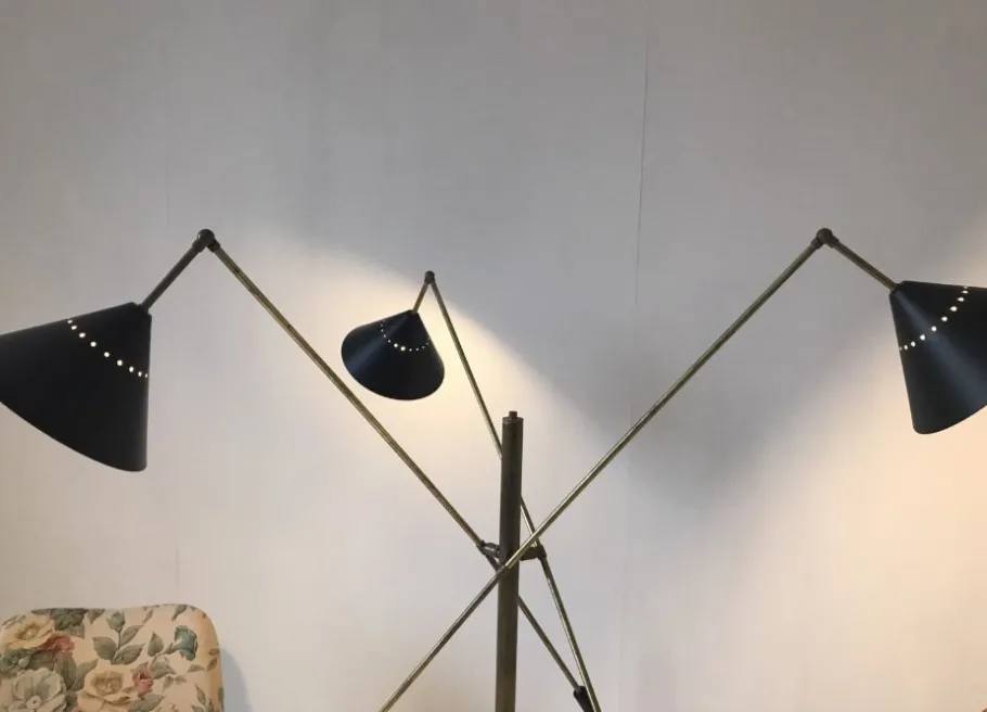 Discount Pamono Vintage Italian Metal Floor Lamp from Stilnovo, 1980s