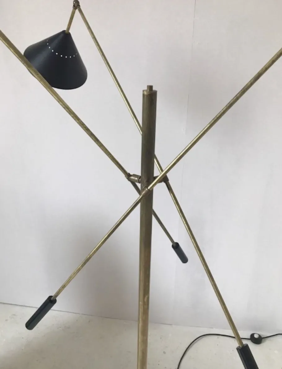 Discount Pamono Vintage Italian Metal Floor Lamp from Stilnovo, 1980s