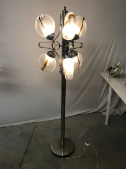 Outlet Pamono Vintage Italian Murano Glass Floor Lamp