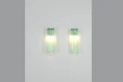 New Pamono Vintage Italian Murano Glass Wall Sconces, 1960s, Set of 2