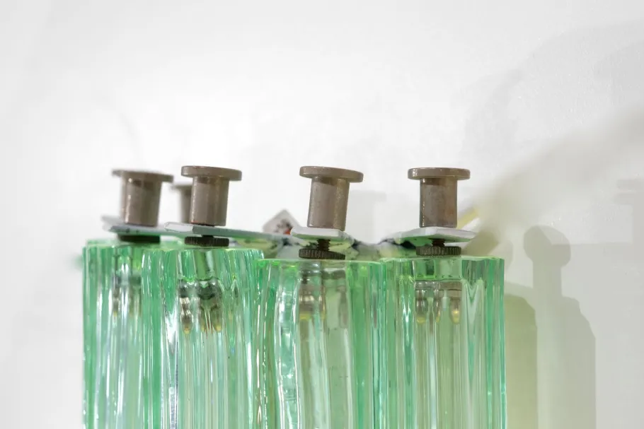 New Pamono Vintage Italian Murano Glass Wall Sconces, 1960s, Set of 2