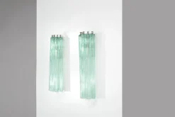 New Pamono Vintage Italian Murano Glass Wall Sconces, 1960s, Set of 2