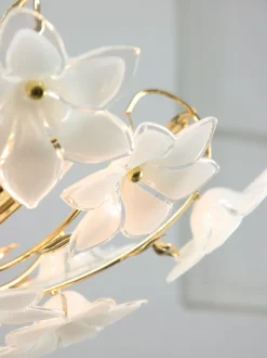 Best Pamono Vintage Italian Murano Glass Flower Chandelier, 1980s