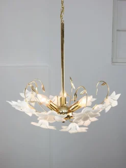 Best Pamono Vintage Italian Murano Glass Flower Chandelier, 1980s