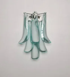 Discount Pamono Vintage Italian Murano Wall Lights in the style of Mazzega, 1990, Set of 2