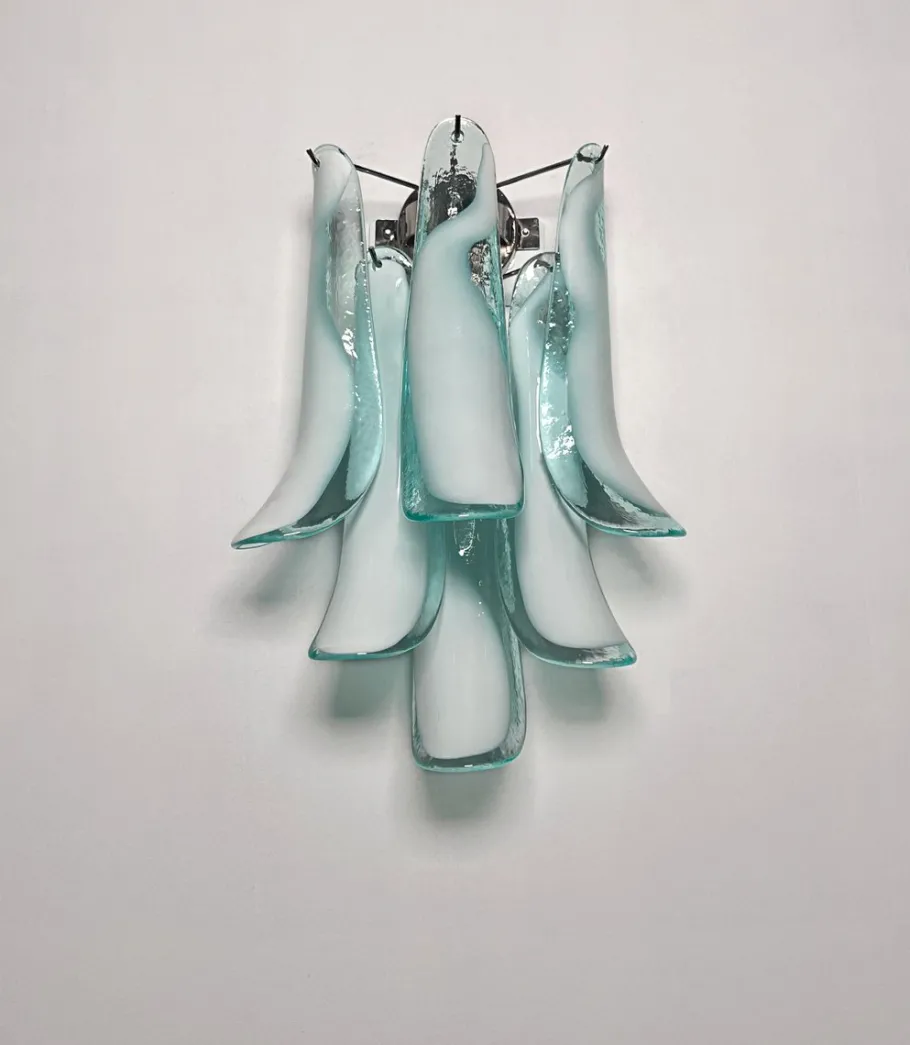 Discount Pamono Vintage Italian Murano Wall Lights in the style of Mazzega, 1990, Set of 2