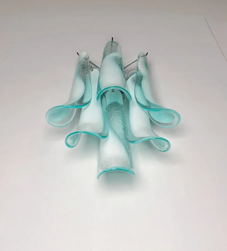 Discount Pamono Vintage Italian Murano Wall Lights in the style of Mazzega, 1990, Set of 2