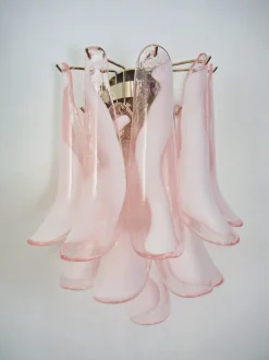 Discount Pamono Vintage Italian Murano Wall Lights in the style of Mazzega, 1990, Set of 2