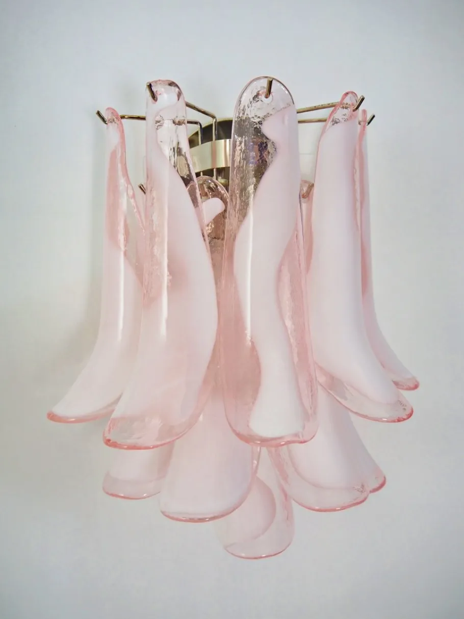 Discount Pamono Vintage Italian Murano Wall Lights in the style of Mazzega, 1990, Set of 2