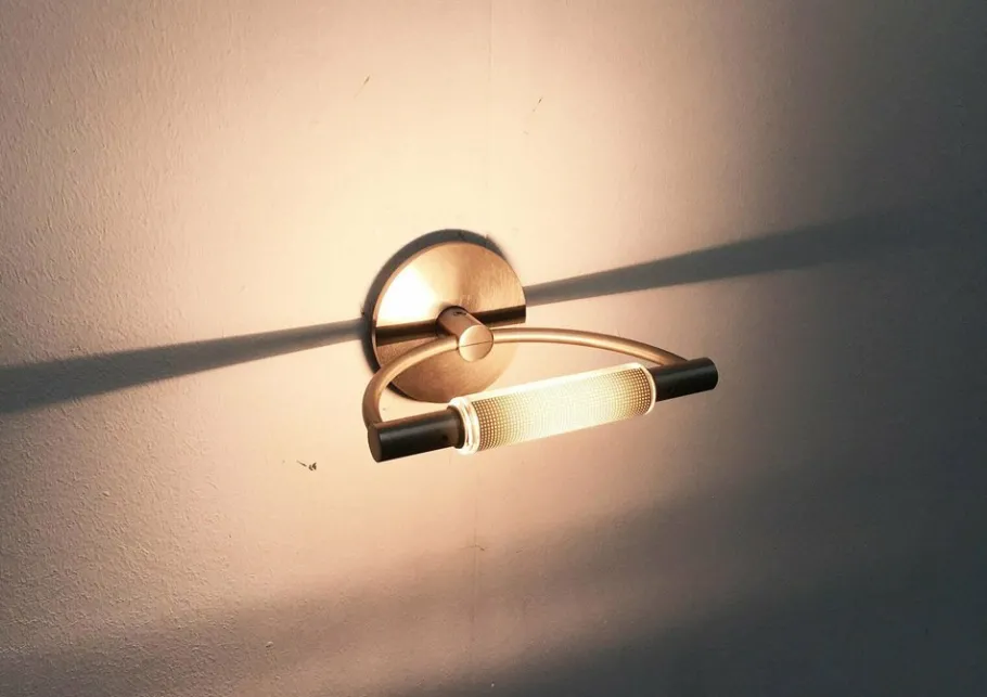 New Pamono Vintage Italian Postmodern Model Gradi Mini Parete Wall Lamp by Franco Bettonica and Mario Melocchi for Cini & Nils, 1990s