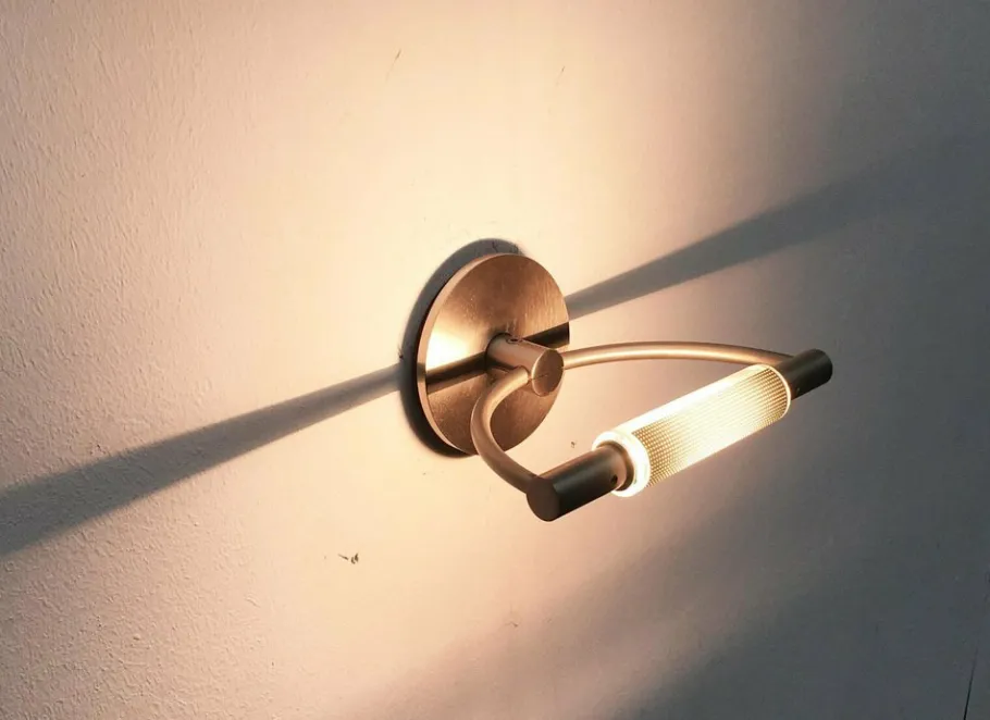 New Pamono Vintage Italian Postmodern Model Gradi Mini Parete Wall Lamp by Franco Bettonica and Mario Melocchi for Cini & Nils, 1990s