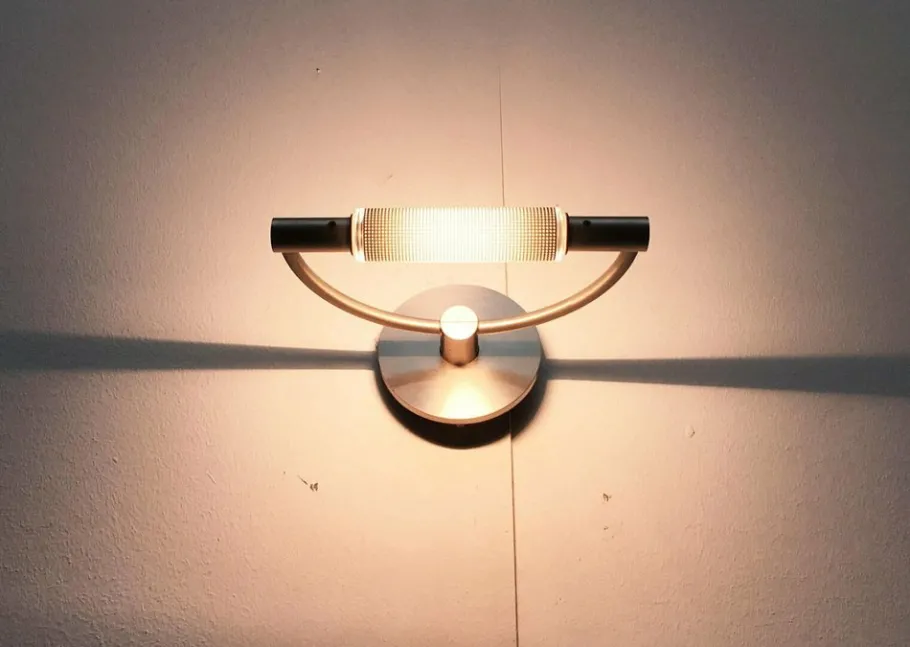 New Pamono Vintage Italian Postmodern Model Gradi Mini Parete Wall Lamp by Franco Bettonica and Mario Melocchi for Cini & Nils, 1990s