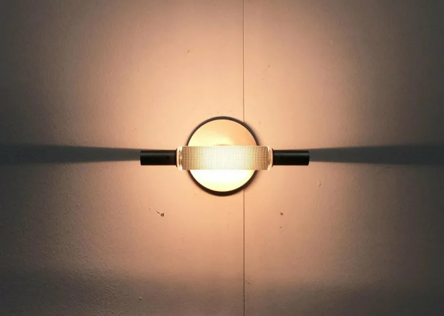 New Pamono Vintage Italian Postmodern Model Gradi Mini Parete Wall Lamp by Franco Bettonica and Mario Melocchi for Cini & Nils, 1990s