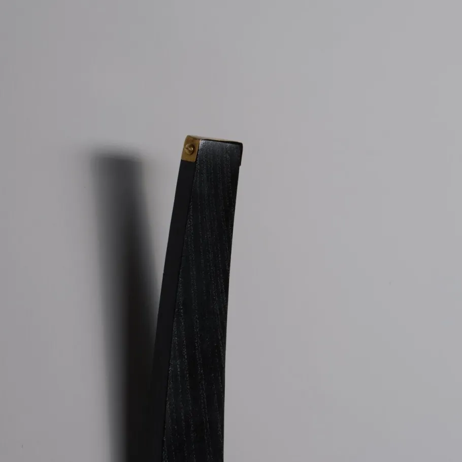 Discount Pamono Vintage Italian Sconces in Brass and Black Lacquered Wood from Stilnovo, 1950s, Set of 2