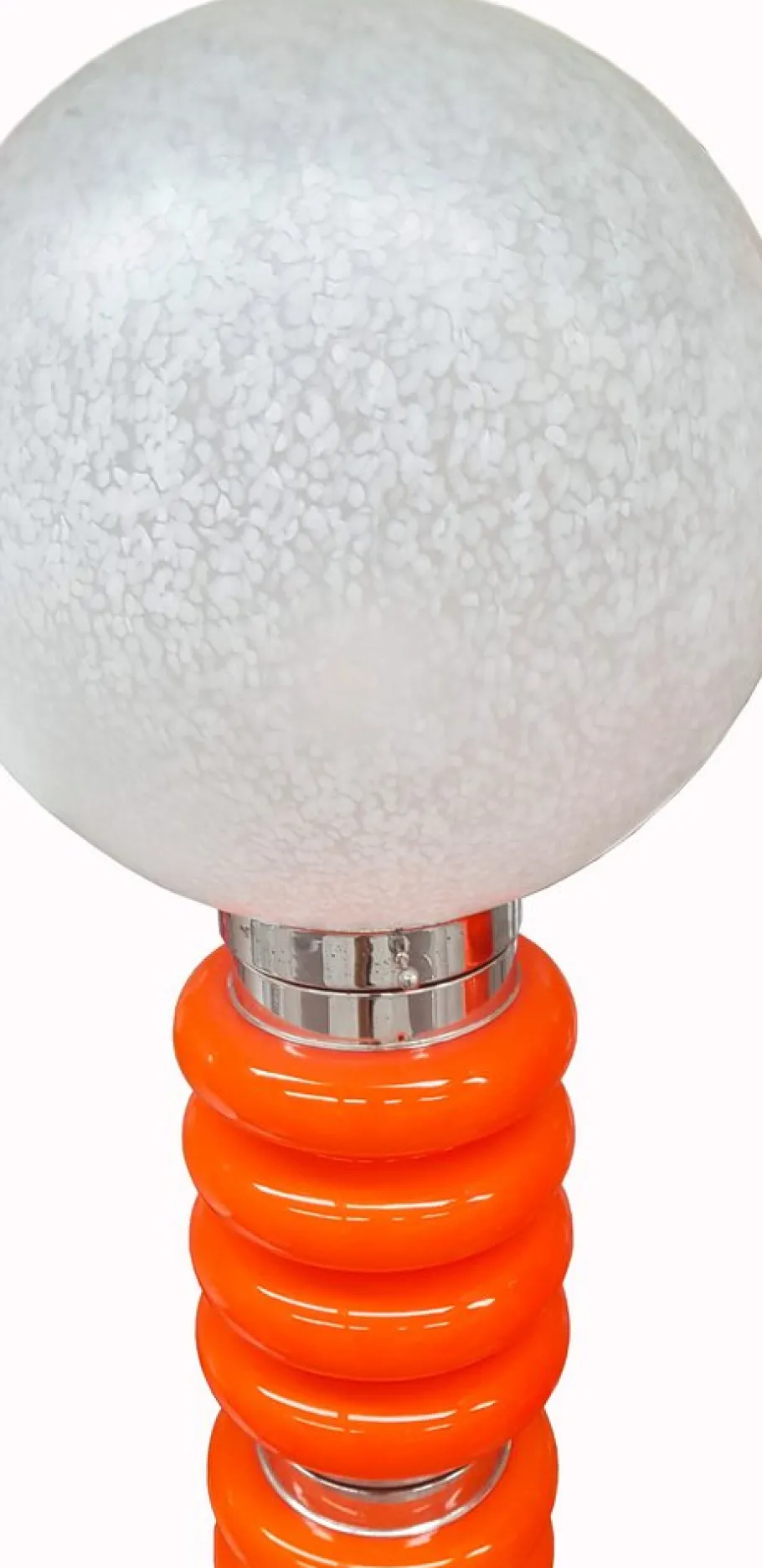 Discount Pamono Vintage Italian Space Age Orange Glass Floor Lamps, Set of 2