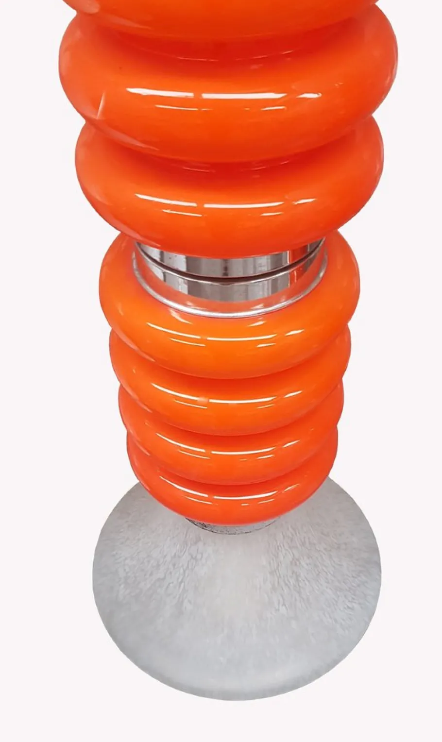 Discount Pamono Vintage Italian Space Age Orange Glass Floor Lamps, Set of 2