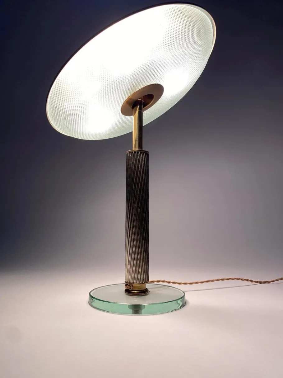New Pamono Vintage Italian Table Lamp by Pietro Chiesa for Fontana Arte, 1940s